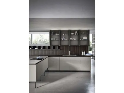Cucina Moderna angolare Spring Gola 03 in melaminico di Dibiesse