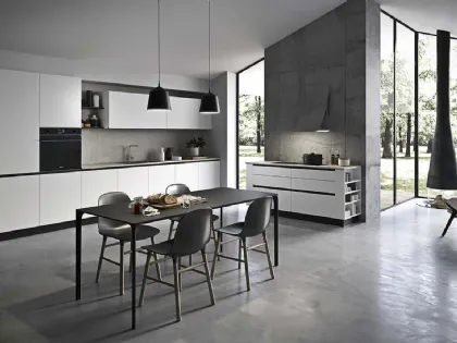 Cucina Moderna lineare Spring Job 03 in melaminico di Dibiesse