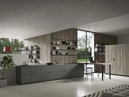 Cucina Moderna lineare Spring Pro 02 in melaminico di Dibiesse