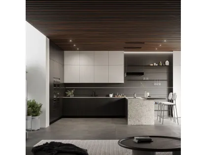Cucina Moderna Wega 01 con penisola di Arredo3