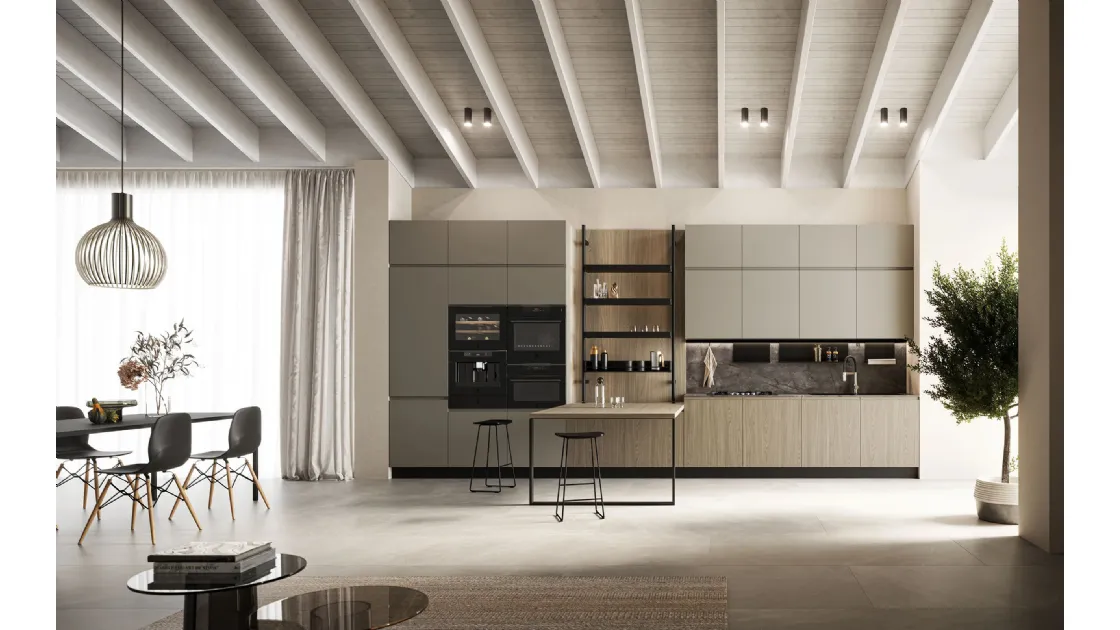 Cucina Moderna Wega 05 con penisola di Arredo3